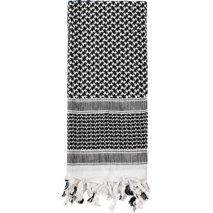 Black White - Lightweight Tactical Desert Shemagh Scarf