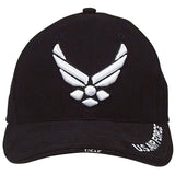 Black - US AIR FORCE Deluxe Adjustable Cap with US Air Force Emblem