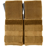 Coyote Brown - Tactical MOLLE Double M-16 Mag Pouch
