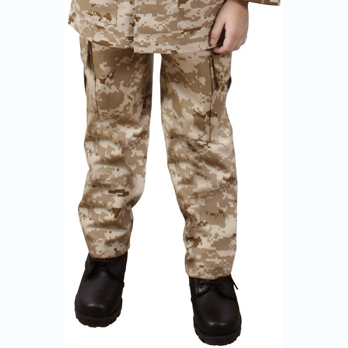 Digital Desert Camouflage - Kids Military BDU Pants - Galaxy Army Navy