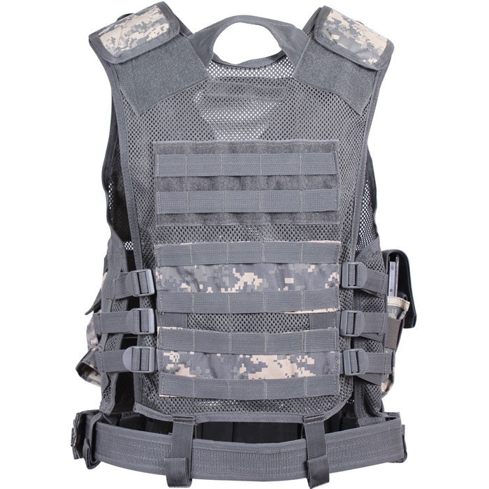 ACU Digital Camouflage - MOLLE Compatible Cross Draw Tactical Vest