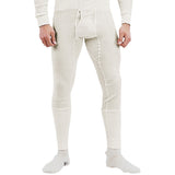 Natural White - Cold Weather Thermal Knit Underwear Pants - Cotton Polyester