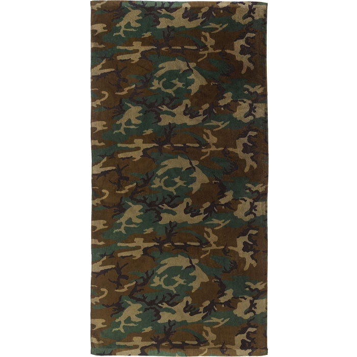 Woodland Camouflage - Military Beach Towel