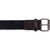 Black - Vintage Single Prong Web Belt With Leather