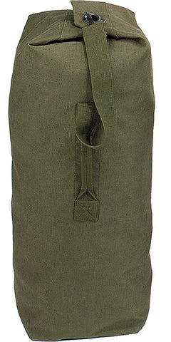 Olive Drab Standard Top Load Duffle Bag Cotton Canvas 21
