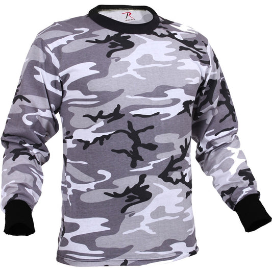 City Camo - Tactical Long Sleeve T-Shirt, Poly/Cotton