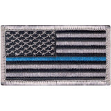 Thin Blue Line in.Support the Police in. U.S. Flag Patch
