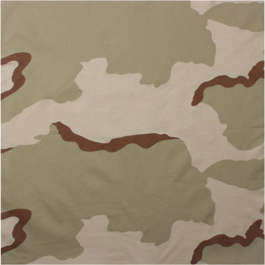 Tri-Color Desert Camouflage - Military Bandana 22 in. x 22 in.