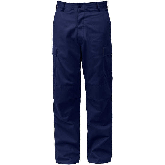 Midnight Blue - Military BDU Pants with Zipper Fly - Polyester Cotton Twill