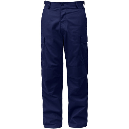 Midnight Blue - Tactical BDU Pants Cargo Fatigues - Poly/Cotton Twill - Zipper Fly
