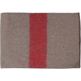 Swiss Style Wool Blanket Army Warm Bed Cover Throw with Red Stripe