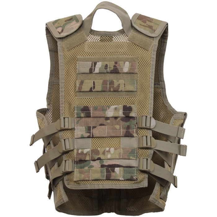 Multicam Camouflage - Kids MOLLE Compatible Cross Draw Tactical Vest
