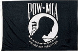 Black - POW MIA Flag with Emblem 2' x 3'
