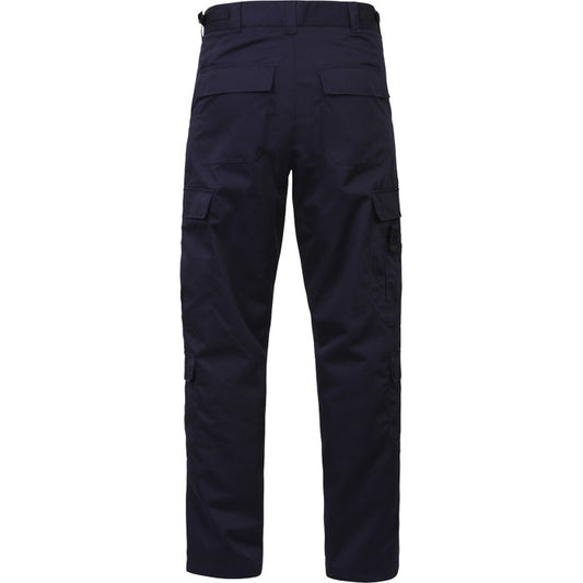 Navy Blue - 9 Pocket EMT Pants - Polyester Cotton Twill - Cargo Work Trousers - Mens
