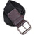Black - Vintage Single Prong Web Belt With Leather