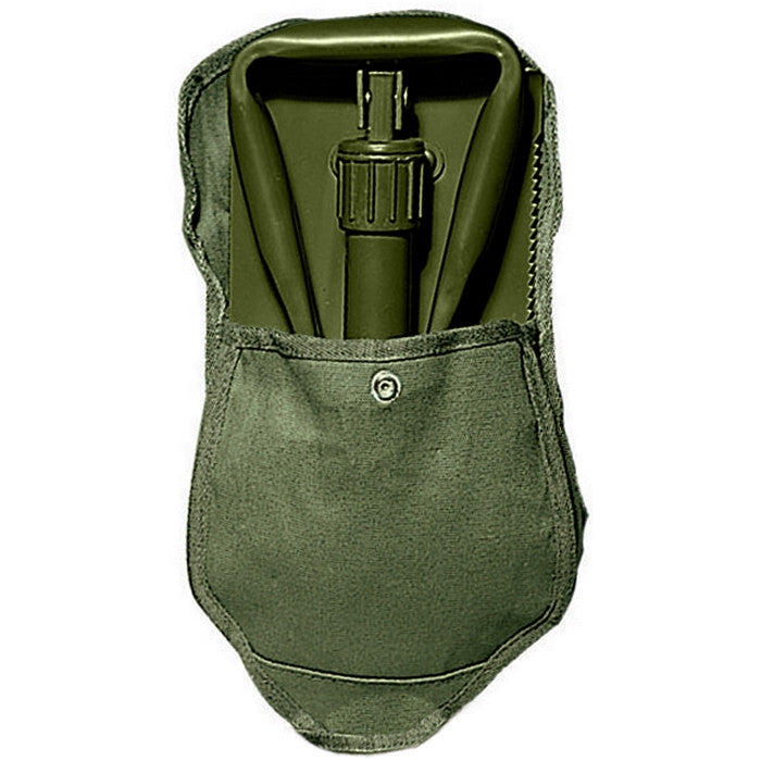 Olive Drab - Military Style Mini Tri-Fold Shovel with Cover
