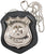 Black - Leather Police Badge Holder with Clip