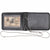 Black Leather Bi-Fold ID Holder & Neck Chain Clear PVC Pocket Wallet