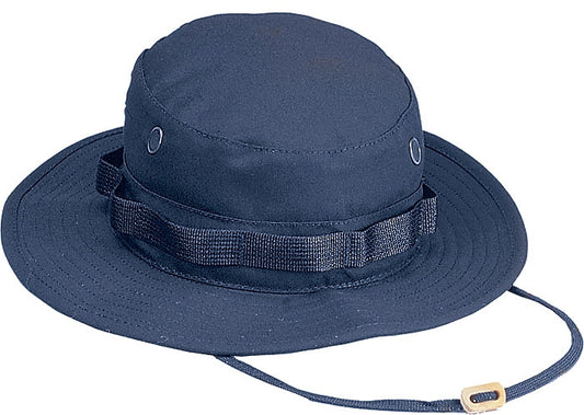 Navy Blue - Tactical Military Boonie Bucket Hat - Polyester Cotton
