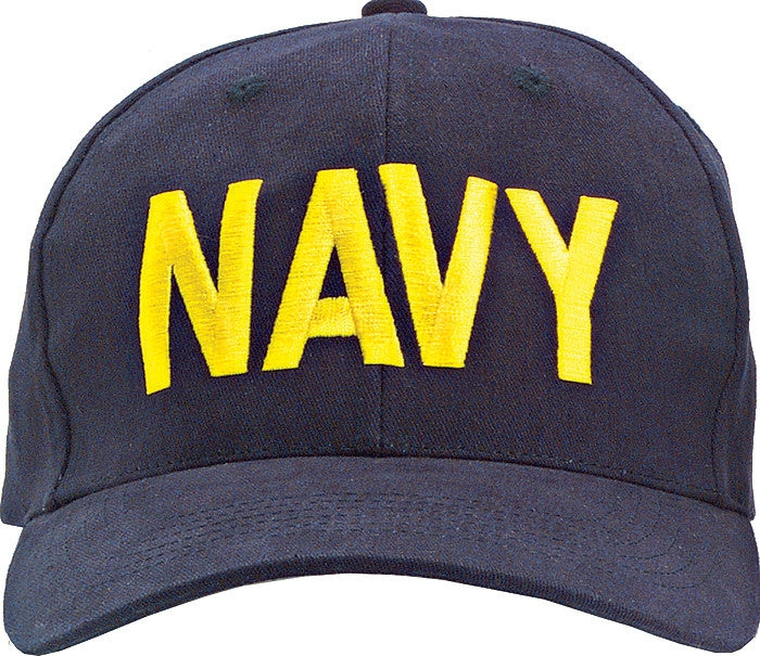 Navy Blue - NAVY Adjustable Cap with Gold Lettering