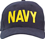Navy Blue - NAVY Adjustable Cap with Gold Lettering
