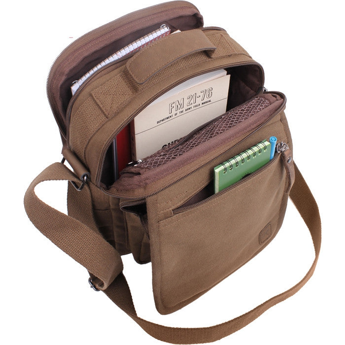 canvas leather messenger crossbody backpack organizer Berchirly Small Vintage Bag Pack Fashion and multi Green Mens Canvas Shoulder Messenger