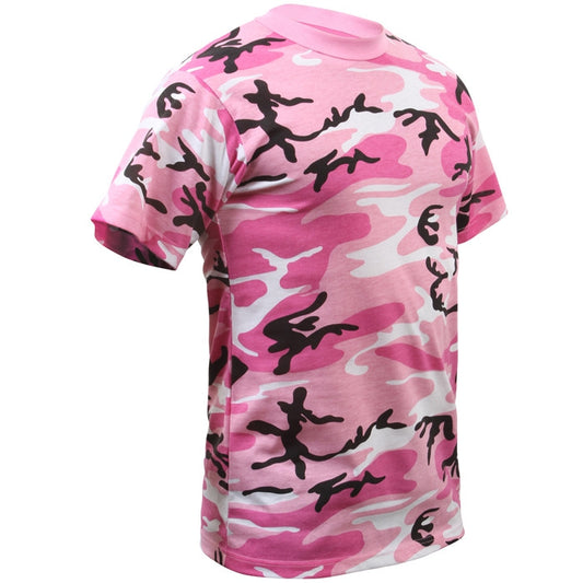 Pink Camo - Tactical Short Sleeve T-Shirt, Poly/Cotton