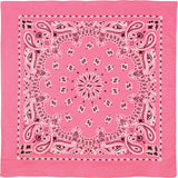 Pink - Trainmen Paisley Bandana, 100% Cotton, 22