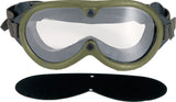 Olive Drab - Military GI Style Sun-Wind-Dust Goggles