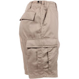 Khaki - Military Cargo BDU Shorts - Polyester Cotton Twill