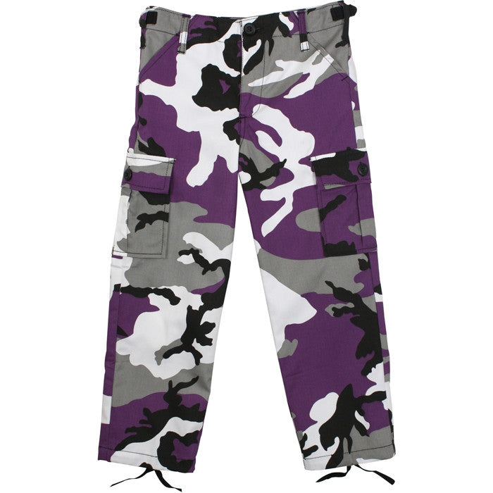 Ultra Violet Camouflage - Kids Military BDU Pants