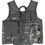ACU Digital Camouflage - Kids MOLLE Compatible Cross Draw Tactical Vest