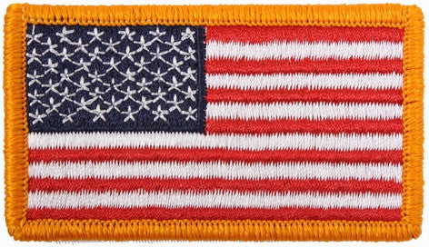 Red White Blue - US Flag Patch with Hook and Loop Closure - USA Made