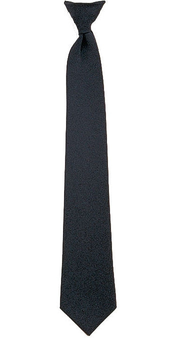 Black - Official Police Security Clip-On Necktie