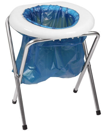 Portable Camping Toilet with 12 Disposable Bags Folding Travel Commode for Outdoor & Emergency Use