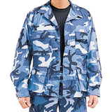 Sky Blue Camouflage - Military BDU Shirt - Polyester Cotton Twill