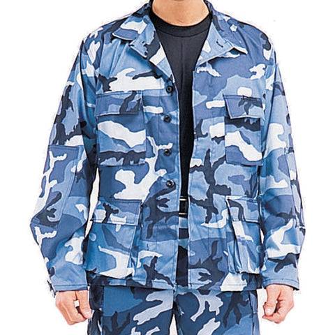 Sky Blue Cotton Twill Flight Bomber Jacket