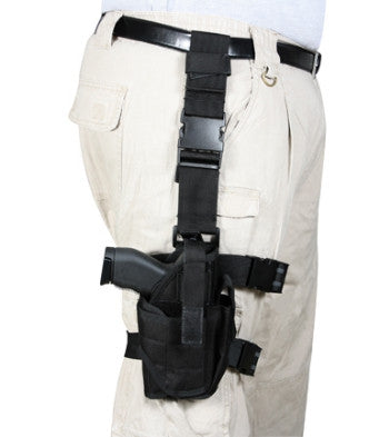 Black - Deluxe Leg Strap Adjustable Tactical Holster