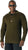 Olive Drab - Military Style Commando Sweater with Zipper - Acrylic