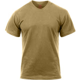Brown - Military GI Type Short Sleeve T-Shirt - 100% Cotton