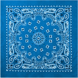 Royal Blue - Jumbo Trainmen Paisley Bandana, 100% Cotton, 27