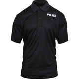 Black - POLICE Moisture Wicking Golf Shirt