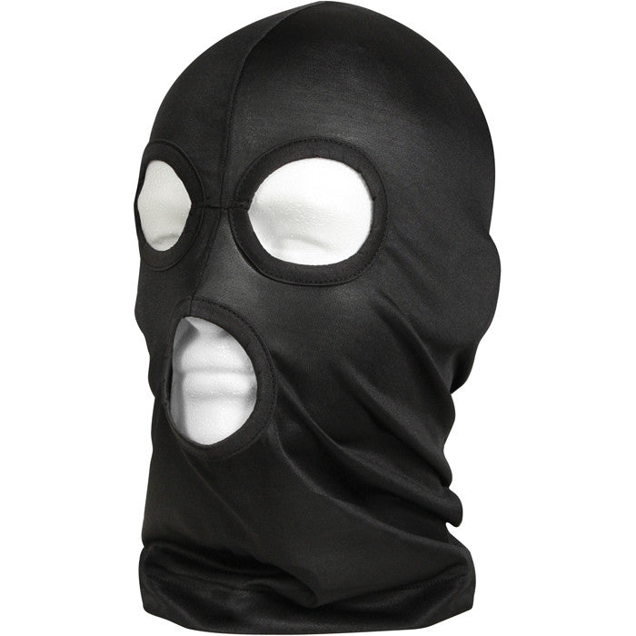 Black - Lightweight 3 Hole Face Mask - Polyester - Galaxy Army Navy
