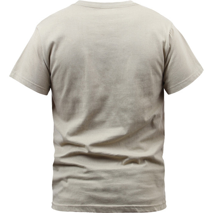 Desert Tan - Military GI Type ACU Short Sleeve T-Shirt - 100% Cotton