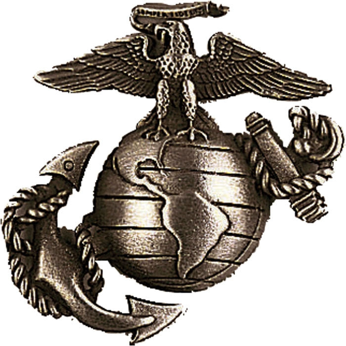 USMC Globe and Anchor Pin-On Insignia USA Made Bronze
