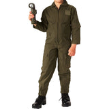 Olive Drab - Kids Air Force Style Flight Suit
