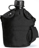 Black - Military GI Style Enhanced 1 Quart Canteen Cover - Nylon
