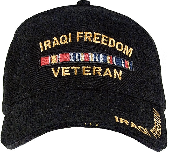 Black - IRAQI FREEDOM VETERAN Low Profile Deluxe Adjustable Cap