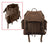 Brown  Brown - Vintage Military Leather Trim Expedition Rucksack