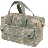 ACU Digital Camouflage - Military GI Style Mechanics Tool Bag with Brass Zipper - Cotton Canvas